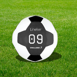 イングランド サッカー 黒 白 カスタム 名前 番号 サッカーボール