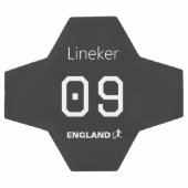 イングランド サッカー 黒 白 カスタム 名前 番号 サッカーボール (フラット)