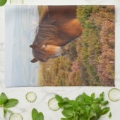 イングランド，サマセット，エキスモーア・ポニー，馬 キッチンタオル (折り畳み)