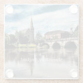 イングランド，シュレウズベリー ガラスコースター (裏面)