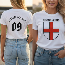 イングランド シールド クレスト 個人名 番号 Tシャツ