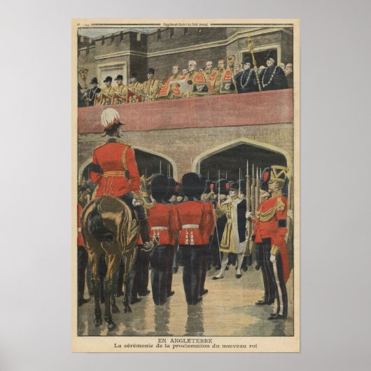 イングランド、ジョージ5世の新国王の宣言 ポスター (正面)
