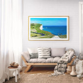 イングランド，セブン・シスターズ，ビーチシー・ヘッドライト・ハウス キャンバスプリント