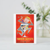 イングランド・ソントン・クレベリーズがヴィンテージのポスターを復元 ポストカード (スタンド正面)