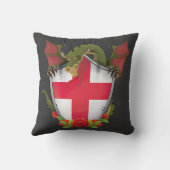 イングランド・ドラゴンとイギリス国旗の盾 クッション (裏面)