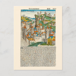 イングランド・ニュールンベルク年代記1493中世の古書 ポストカード