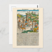イングランド・ニュールンベルク年代記1493中世の古書 ポストカード (正面/裏面)
