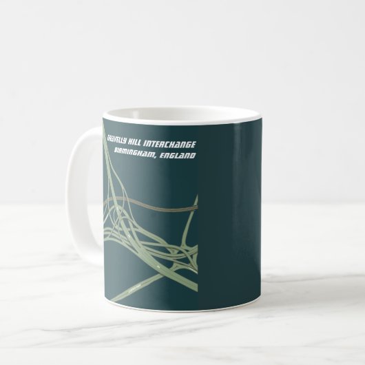 イングランド,バーミンガム,グレービーリーヒルインターチェンジ コーヒーマグカップ (正面左)