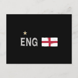イングランド・フットボール・ファンシャツ英国国旗 ポストカード