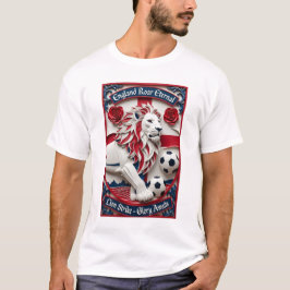 イングランド ライオン ストライク サッカー、フットボール プライド ギフト Tシャツ