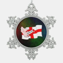 イングランド・ラグビー・チーム・サポーター国旗とボール