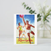 イングランド・ラムスゲート復元ヴィンテージ旅行ポスター ポストカード (スタンド正面)