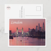 イングランド – ロンドン – テムズ川 – ポストカード (正面/裏面)