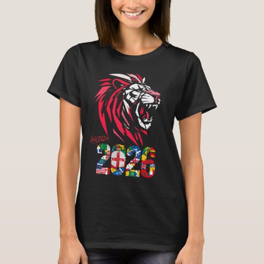 イングランド 2026 サッカー フットボール Tシャツ (正面)