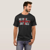 イングランドNo Pads No Helmets Just Balls Rugby Englis Tシャツ (正面フル)