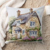イングリッお洒落ドストーンコテージフラワーガーデン クッション (ブランケット)