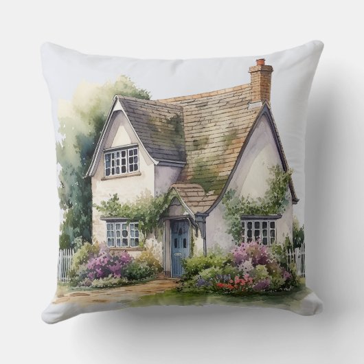 イングリッお洒落ドストーンコテージフラワーガーデン クッション (裏面)