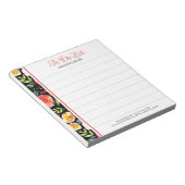 イングリッカラフルグガーデンウォーターカラーフラワー ノートパッド (アングル)