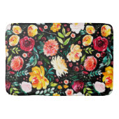 イングリッカラフルグガーデンサマーウォーターカラー花 バスマット (正面)