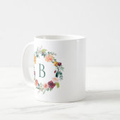 イングリッカラフルグガーデンフラワーリース コーヒーマグカップ (正面左)