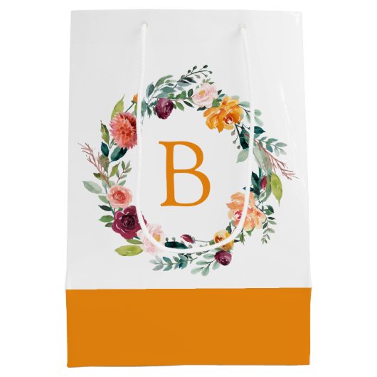 イングリッカラフルグガーデンフラワーリース ミディアムペーパーバッグ (裏面)