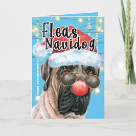 イングリッシュおもしろいマスティフのクリスマスノミnavidog カード