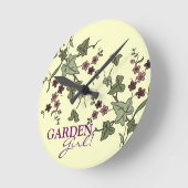 イングリッシュアイビー ラウンド壁時計 (傾斜)