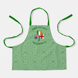 イングリッシュアイリッシュアメリカ国旗のシャムロパーソナライズされたック エプロン