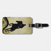 イングリッシュエクエストリアンヴィンテージスタイルホースジャンプ ラゲッジタグ (正面横)