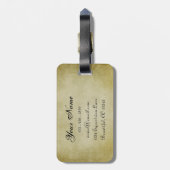 イングリッシュエクエストリアンヴィンテージスタイルホースジャンプ ラゲッジタグ (裏面縦)