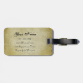 イングリッシュエクエストリアンヴィンテージスタイルホースジャンプ ラゲッジタグ (裏面横)