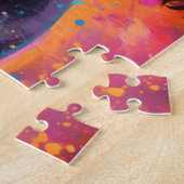 イングリッシュカラフルスリンガースパニエル犬 ジグソーパズル (側面)