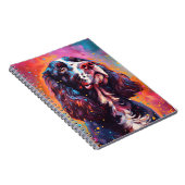 イングリッシュカラフルスリンガースパニエル犬 ノートブック (右側)