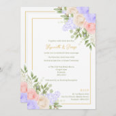 イングリッシュカントリーガーデンフォイル結婚式招待状 招待状 (正面/裏面)