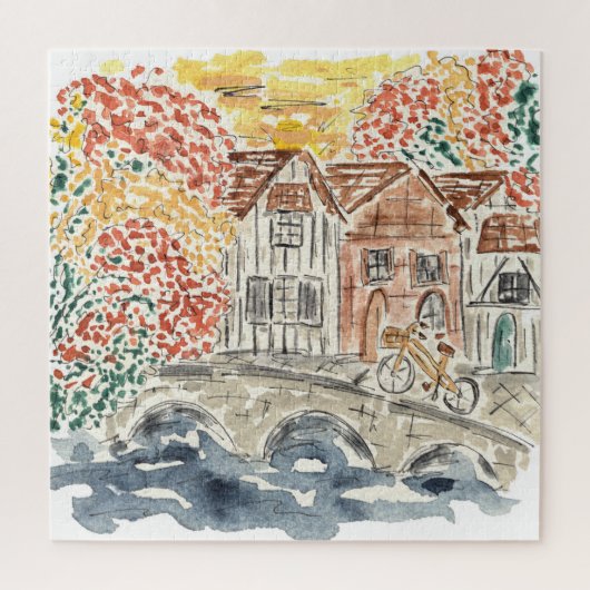 イングリッシュカントリーサイドウォーターカラージグソーパズル ジグソーパズル (縦)