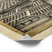 イングリッシュカントリーハウスアーキテクチャスケッチプリント5 ポスター (角)