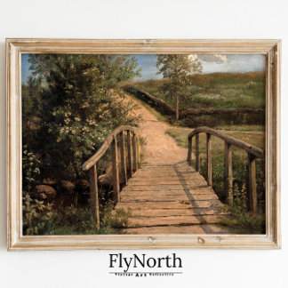 イングリッシュカントリー絵画サイドのヴィンテージランドスケープ ポスター