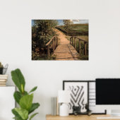 イングリッシュカントリー絵画サイドのヴィンテージランドスケープ ポスター (ホームオフィス)