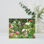 イングリッシュガーデンのはがき ポストカード (スタンド正面)