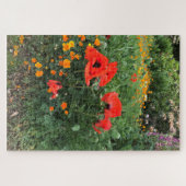 イングリッシュガーデンのケシ ジグソーパズル (横)