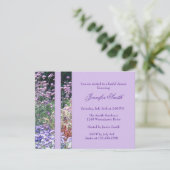 イングリッシュガーデンの花をモチーフにした結婚前お披露目パーティーの招待状 招待状 (スタンド正面)