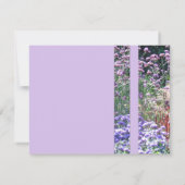 イングリッシュガーデンの花をモチーフにした結婚前お披露目パーティーの招待状 招待状 (裏面)