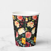 イングリッシュガーデンサマーフラワーカスタムウェディング文字 紙コップ (右)