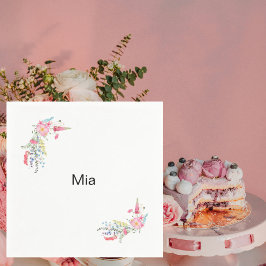 イングリッシュガーデンパーソナライズされたバースデーパーティーII スタンダードカクテルナプキン