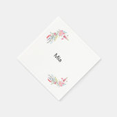 イングリッシュガーデンパーソナライズされたバースデーパーティーII スタンダードカクテルナプキン (角)