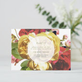 イングリッシュガーデンパーティーウェディングレセプションカード 招待状 (スタンド正面)