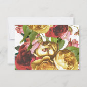 イングリッシュガーデンパーティーウェディングレセプションカード 招待状 (裏面)