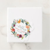 イングリッシュガーデンフラワーズリースカスタムウェディング文字 フェイバータグ (インサイチュ)