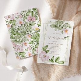 イングリッシュガーデンフローラブライダルシャワー招待状 招待状