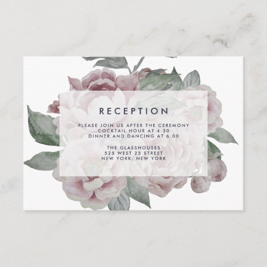 イングリッシュガーデンフローラ披露宴カード エンクロージャーカード (正面)